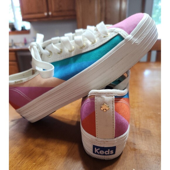 Keds X Kate Spade Collaboration Women's Size 6.5 Triple Kick Sneakers Lace Up - Picture 1 of 8